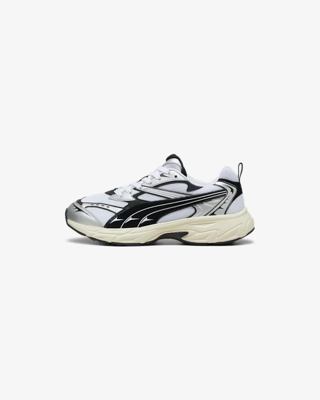 Puma Morphic Retro Runner Frosted Ivory Black Sneakers Forest Mood
