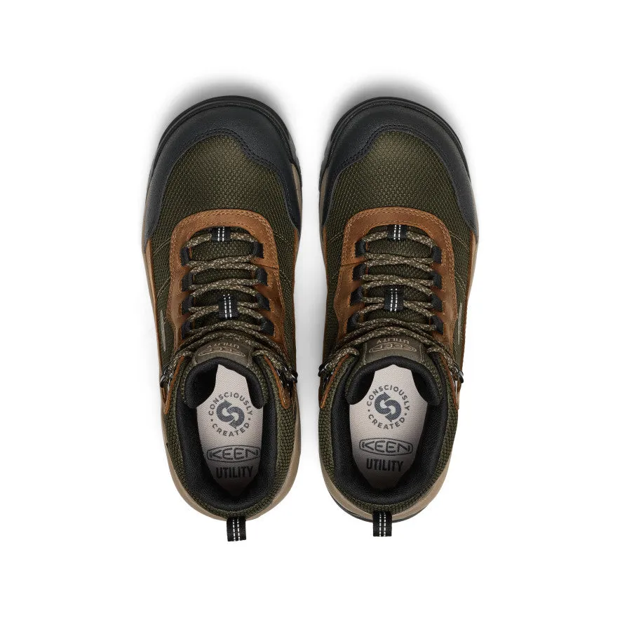 River Walk Durable Trekking Men's Skokie Waterproof Work Boot (Soft Toe)  |  Forest Night/Black