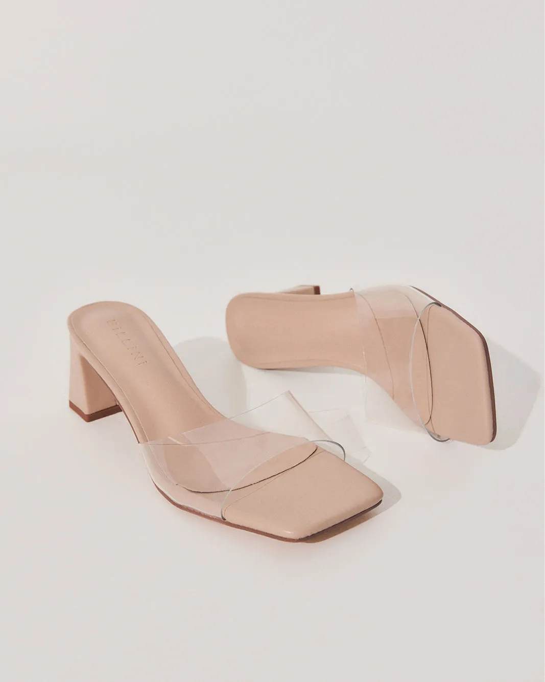 Formal Event Heels Comfortable Stiletto Sandals FINBAR - CLEAR-NUDE