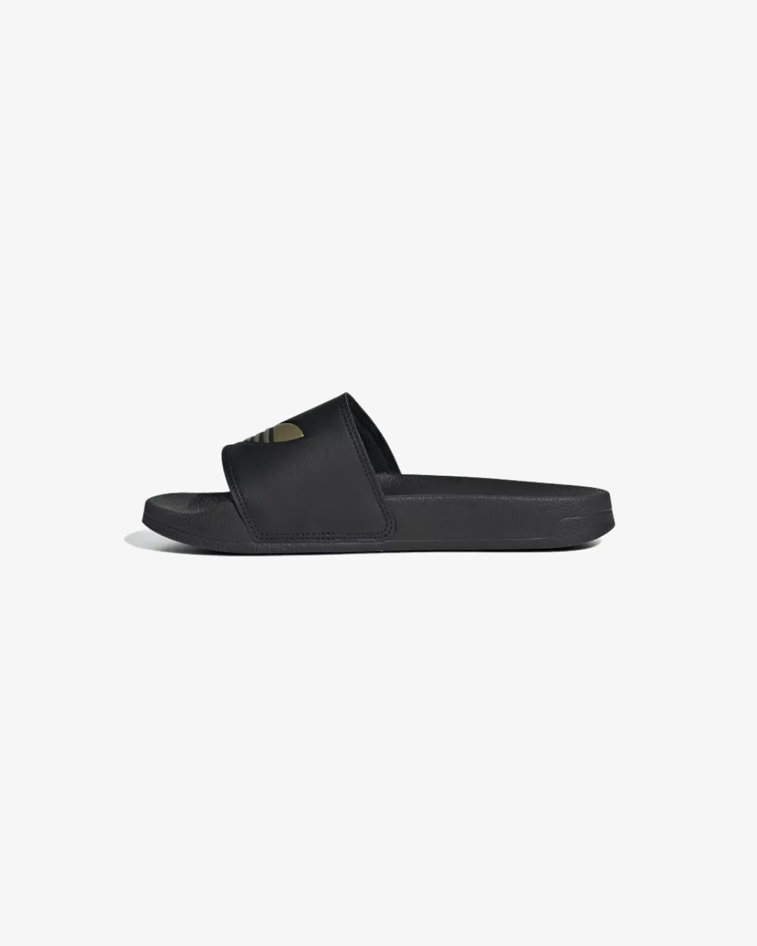 Breathable Material casual appearance Adidas Adilette Lite Slides In Core Black And Matte Gold