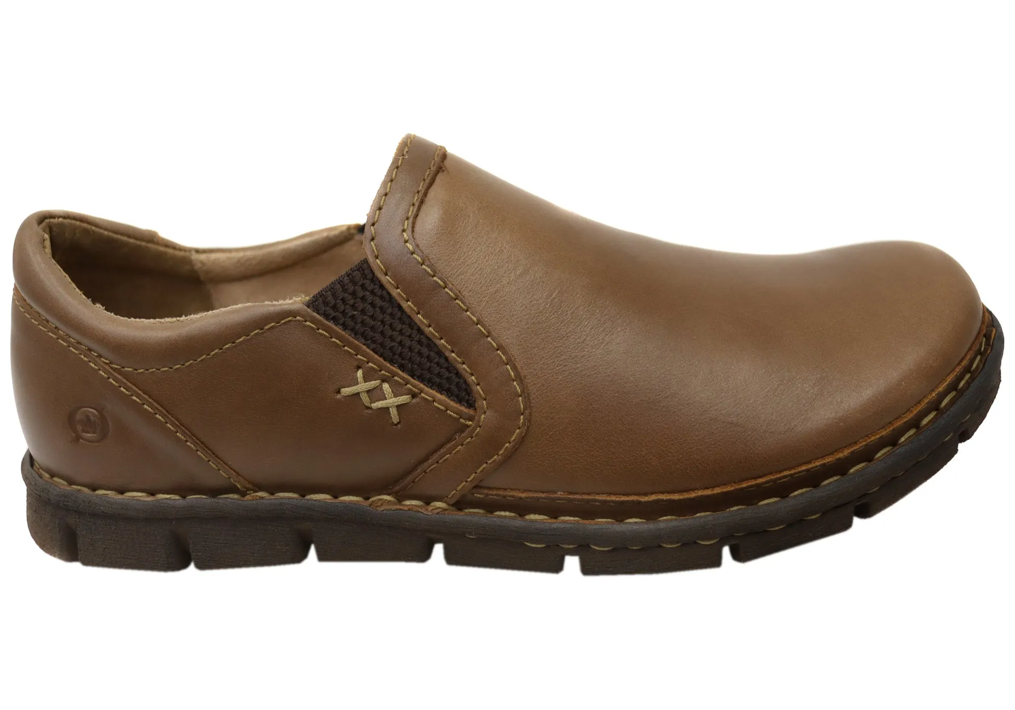 Born Mens Sawyer Leather Comfortable Slip On Shoes Stylish Support