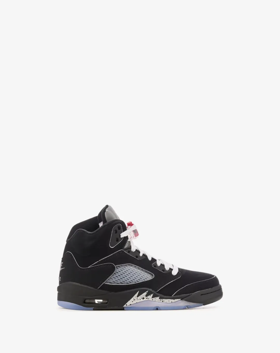 Nike Air Jordan 5 Retro "Black Metallic Reimagined?? Sneakers anatomical design running in a boardwalk area shoes