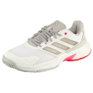 adidas Women's CourtJam Control 3 - Cloud White/Iron Metallic Sportswear Choice Foot Glide