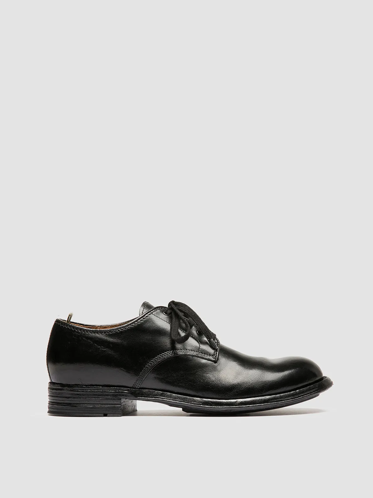 Long Term Weekend Movement ADMIRAL 007 - Black Leather Derby Shoes