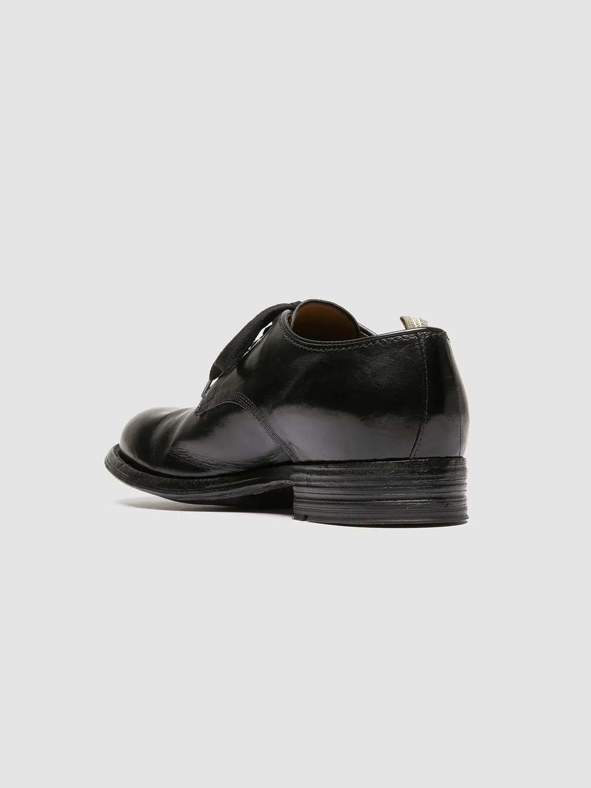 ADMIRAL 007 - Black Leather Derby Shoes Trend Forward Stylish Pick