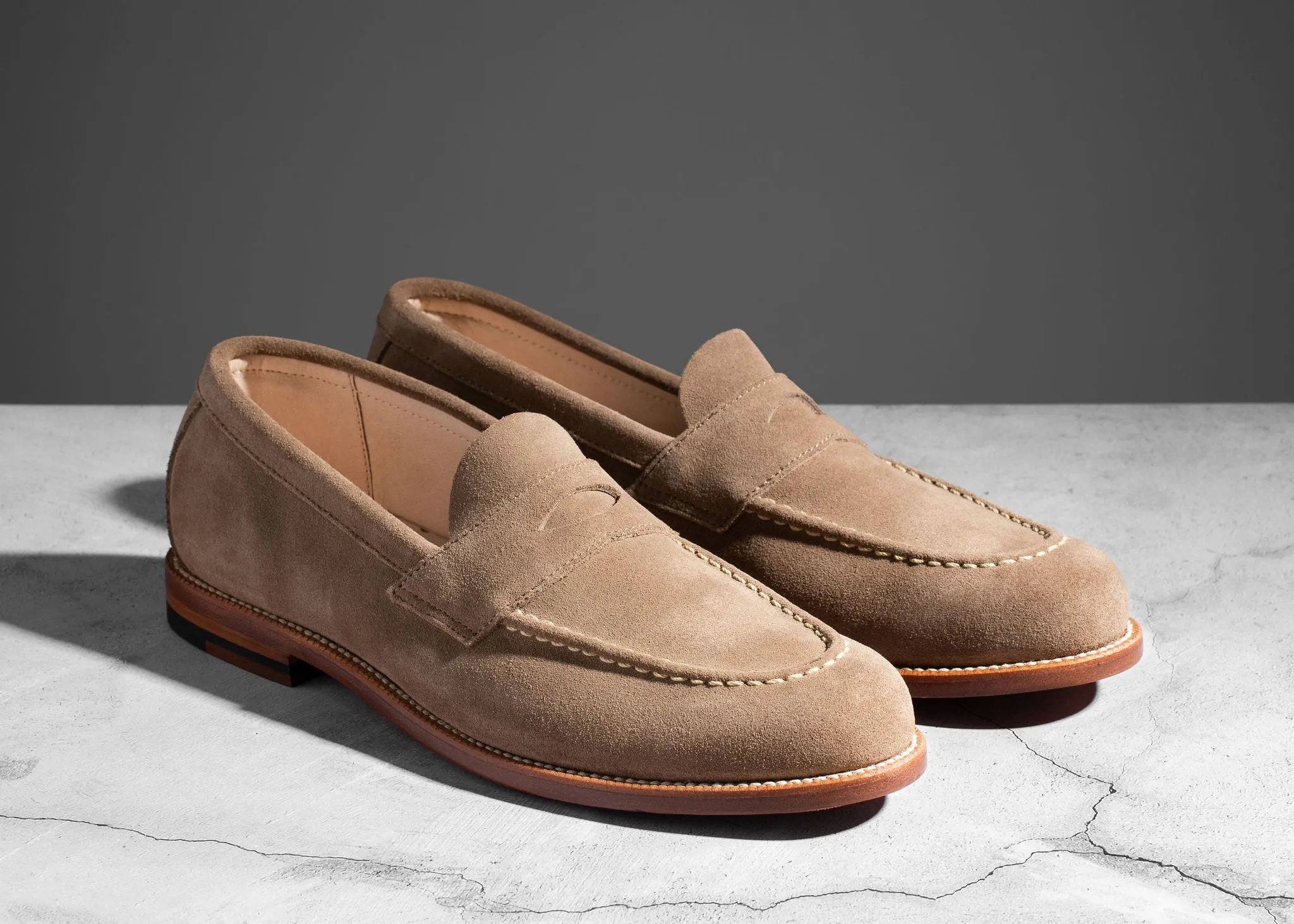 Unlined Traveler Penny Sand Suede Sunny Path