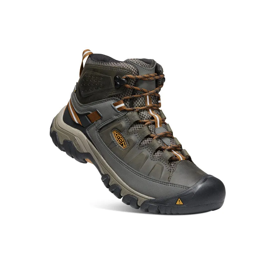Harsh Terrain Anti-slip design Men's Targhee III Waterproof Mid  |  Black Olive/Golden Brown