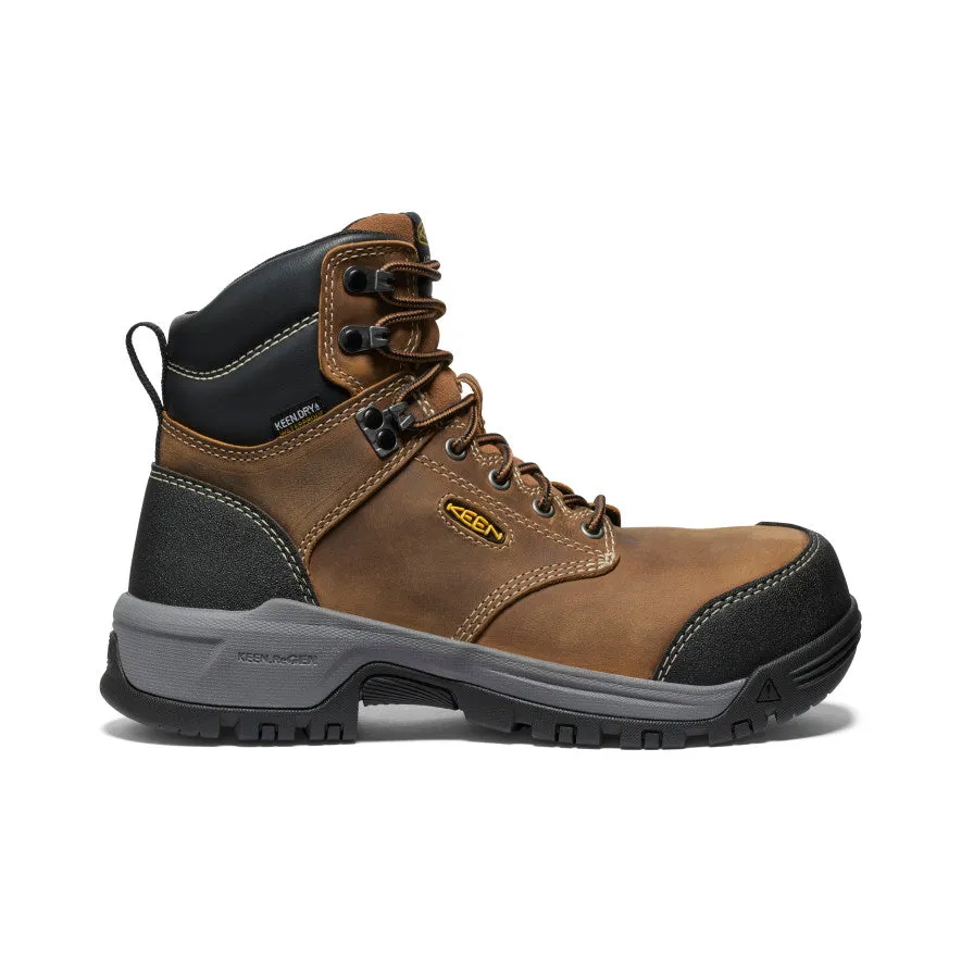 Women's Evanston 6" Waterproof Boot (Carbon Toe)  |  Bison/Black Timeless Look
