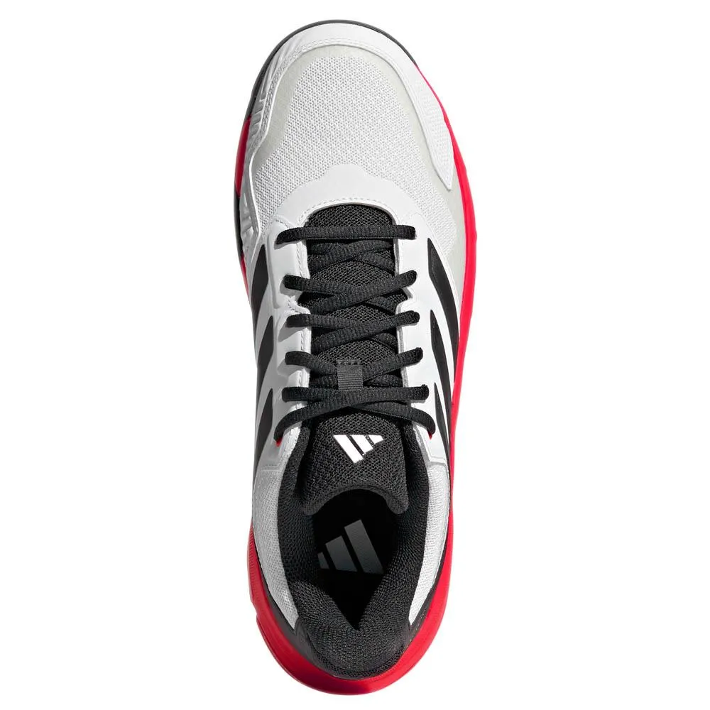 adidas Men's CourtJam Control 3 - White/Lucid Red Fashion Must-Have Fresh flexibility