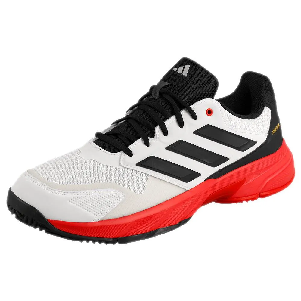 adidas Men's CourtJam Control 3 - White/Lucid Red Everyday Flex Travel Essentials
