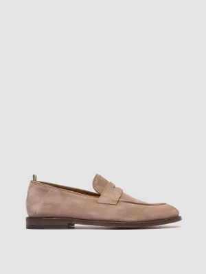 OPERA 001 - Taupe Suede Penny Loafers Reliable Grip City Ready