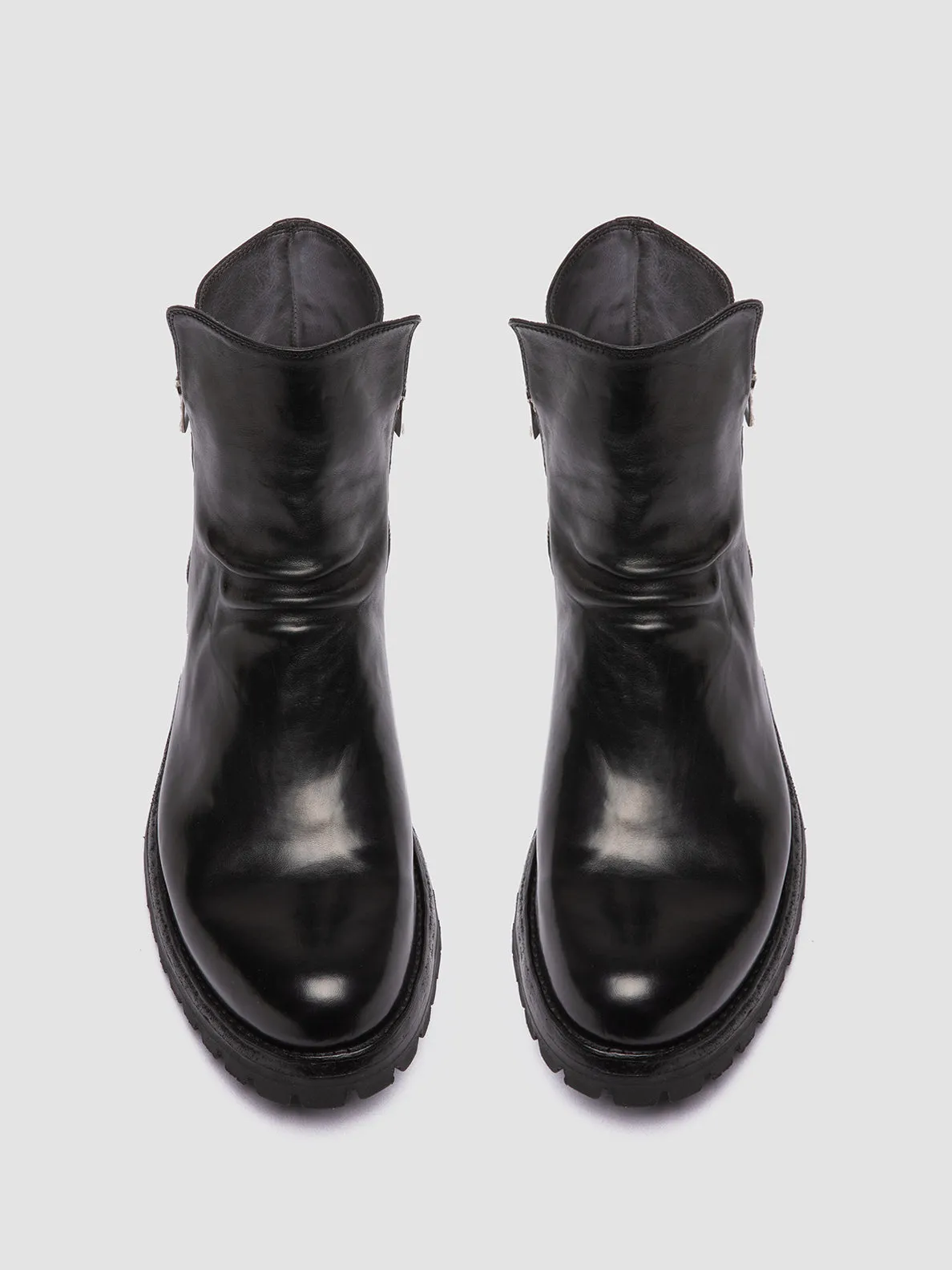 Run Secure Motion Vibe IKONIC 004 - Black Leather Zip Boots
