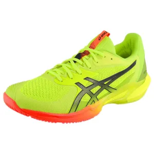 mesh ventilation Structured shock absorption Asics Men's Solution Speed FF 3 - Paris - Safety Yellow/Black