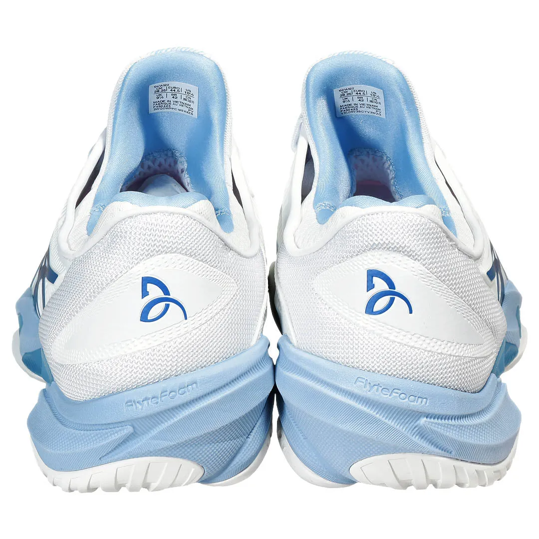 Street Chic Modern Outfit Asics Men's Court FF 3 Novak - White/Tuna Blue