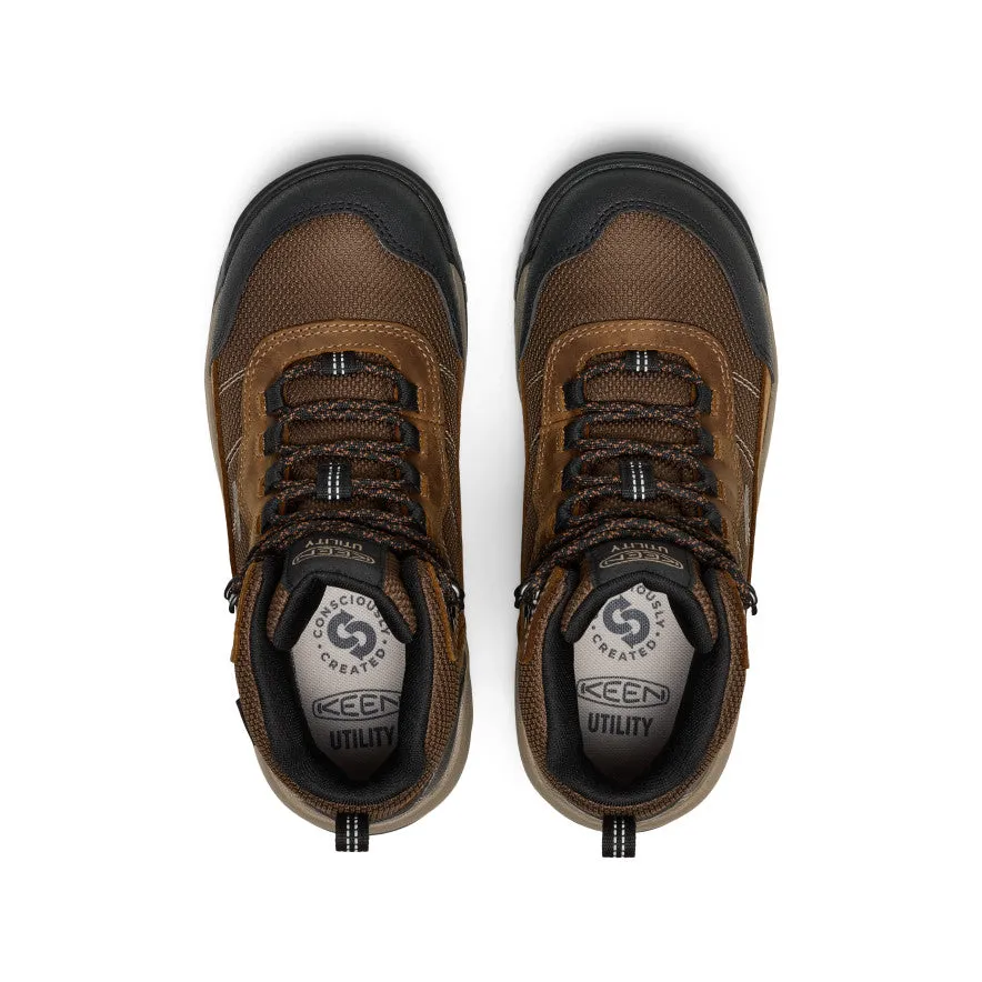Women's Skokie Waterproof Work Boot (Soft Toe)  |  Bison/Black Steep Trail Safe Step
