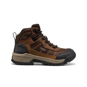 Women's Skokie Waterproof Work Boot (Soft Toe)  |  Bison/Black Trail Protection