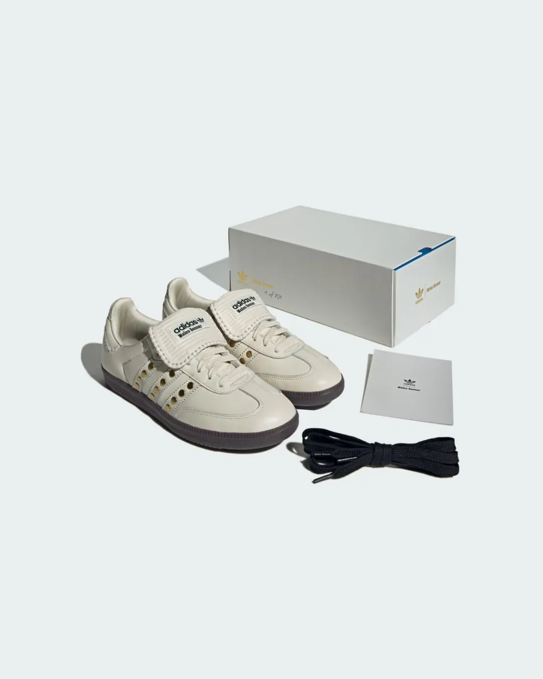 high - tech running shoes Wales Bonner x Adidas Samba OG ??Studded Pack - Cream/White