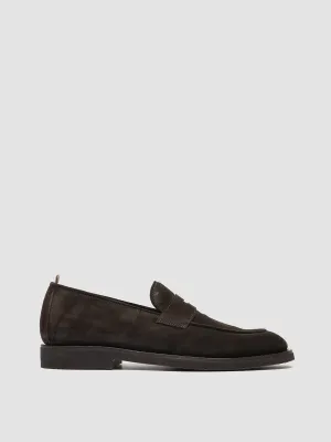 OPERA FLEXI 101 - Brown Suede Penny Loafers Modern Trend Statement Piece