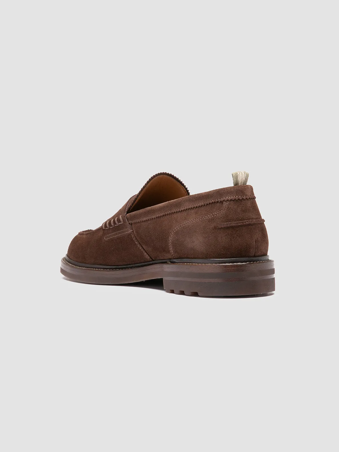 Quick Adjustment SAX FLEXI 001 - Brown Suede Penny Loafers