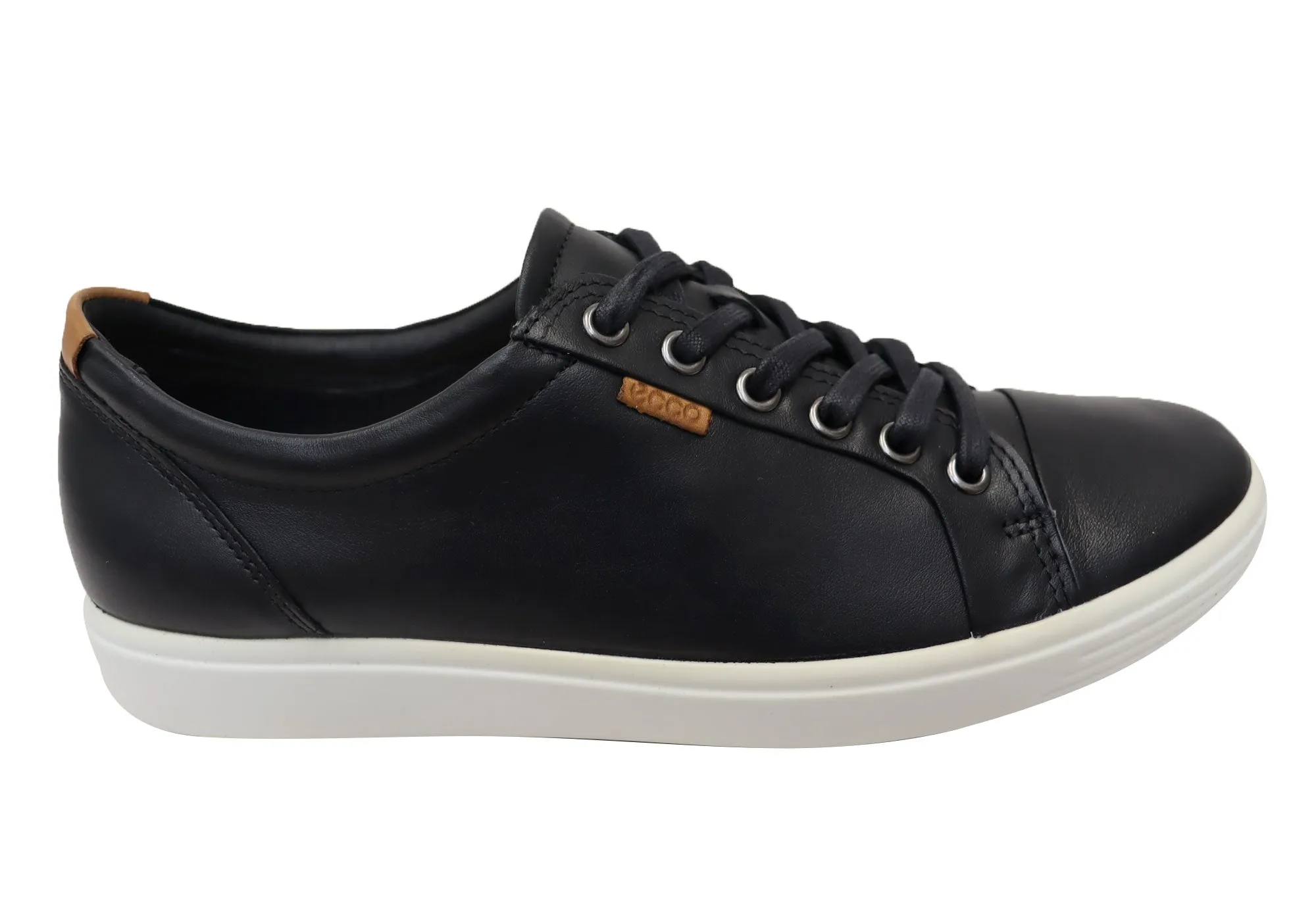 ECCO Womens Soft 7 Comfortable Leather Casual Lace Up Sneakers Shoes All Time