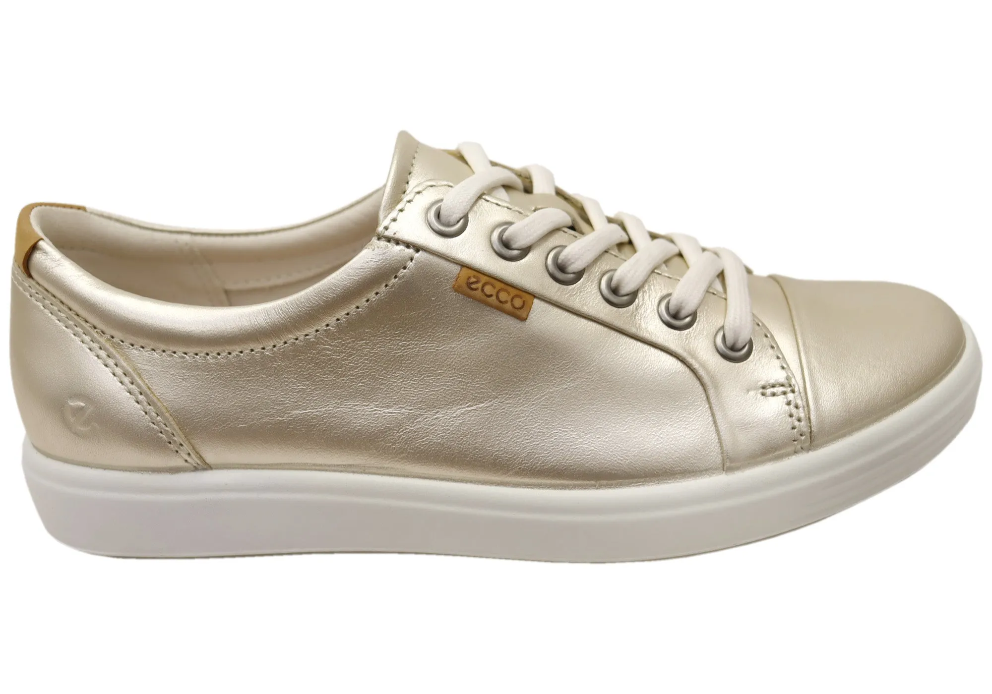 ECCO Womens Soft 7 Comfortable Leather Casual Lace Up Sneakers Shoes Strong Grip