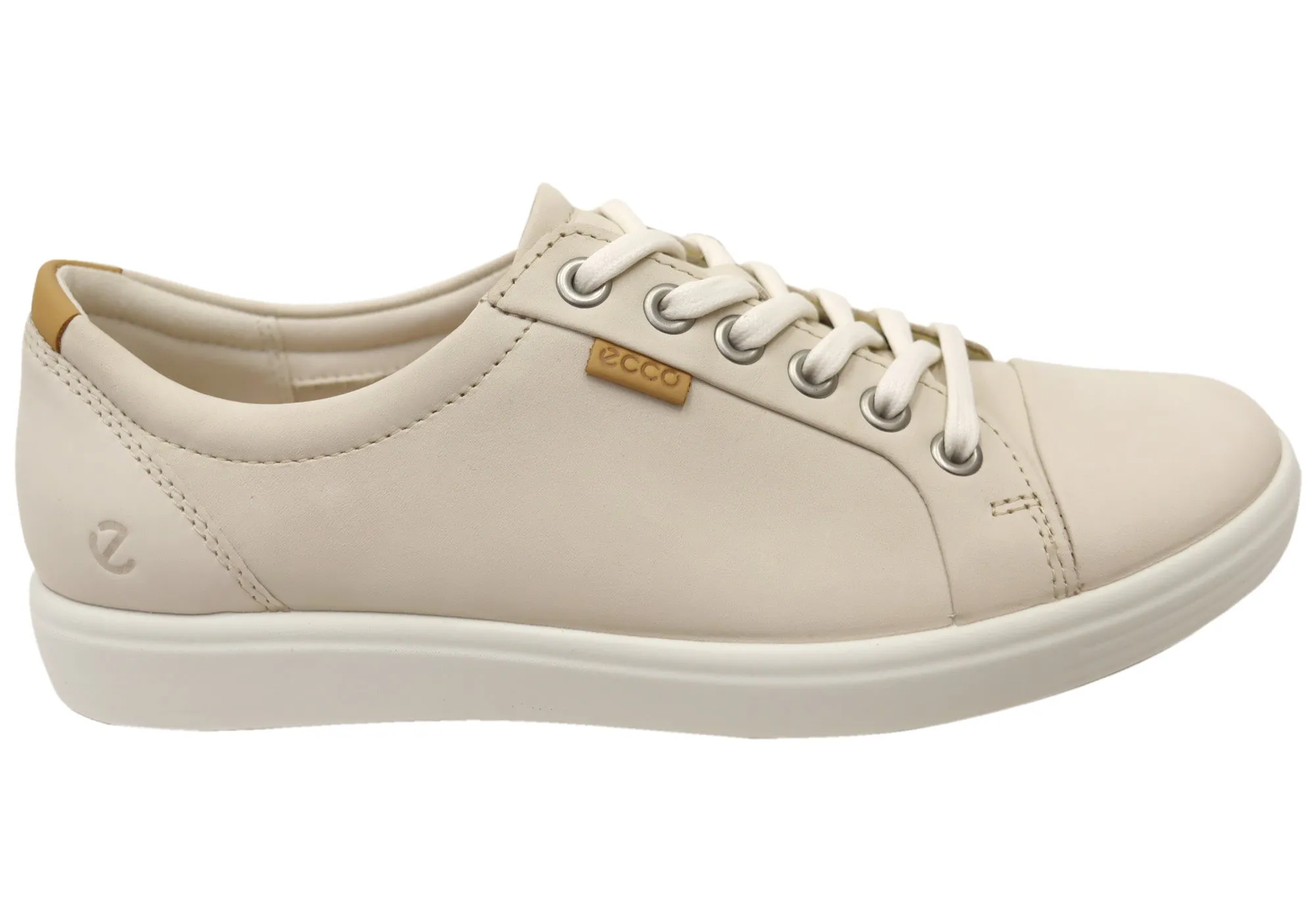 ECCO Womens Soft 7 Comfortable Leather Casual Lace Up Sneakers Shoes Comfort Stand