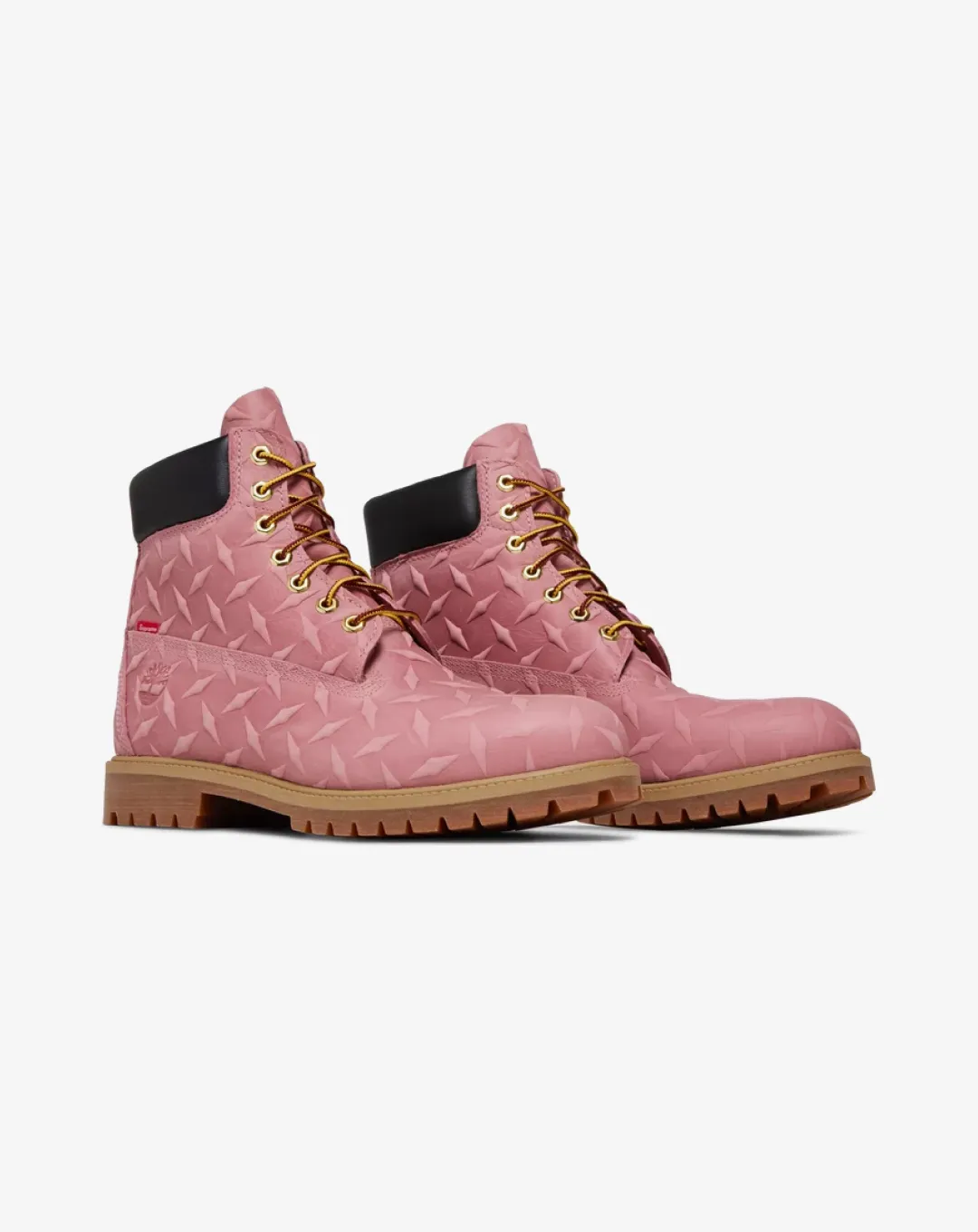 Supreme x 6 Inch Premium Waterproof Boot 'Embossed Diamond Plate - Pink' safety accessories