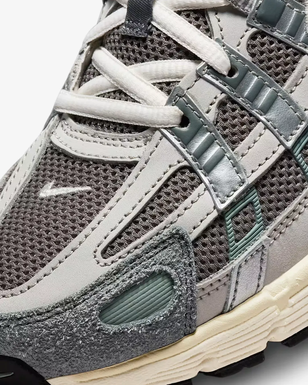 Flexible Mom Safe Nike P-6000 Flat Pewter/Light Iron Ore/Metallic Silver/White