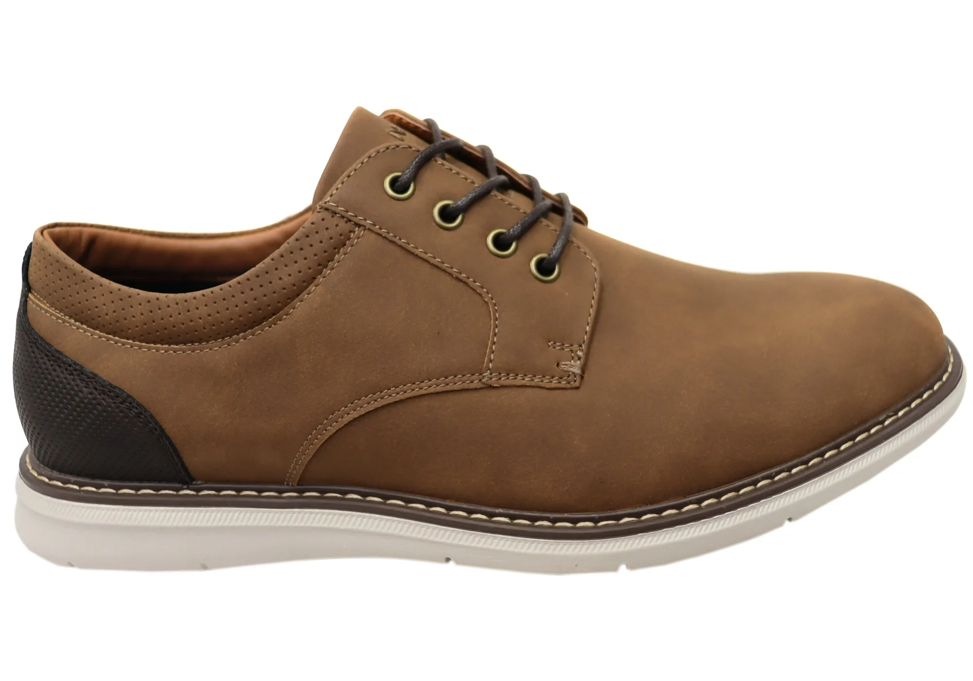 Nunn Bush By Florsheim Mens EE Extra Wide Chase Plain Ox Shoes Mono Style