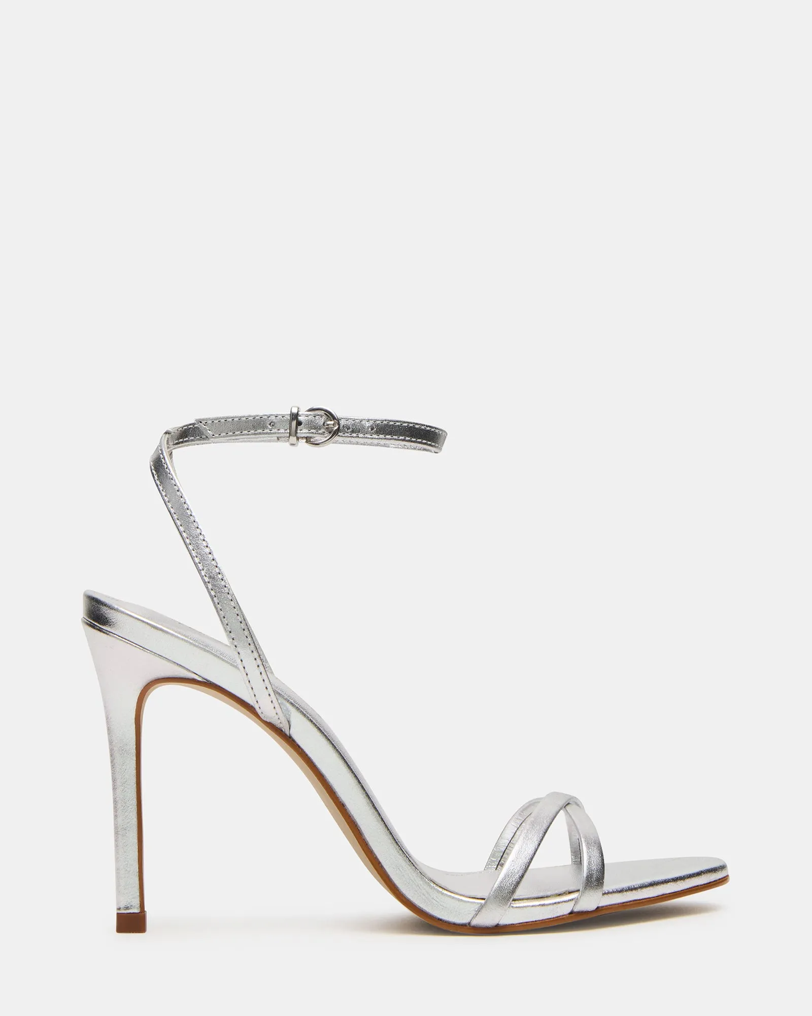 Wide toe box Boho Wedding Heels JYPSEY SILVER LEATHER