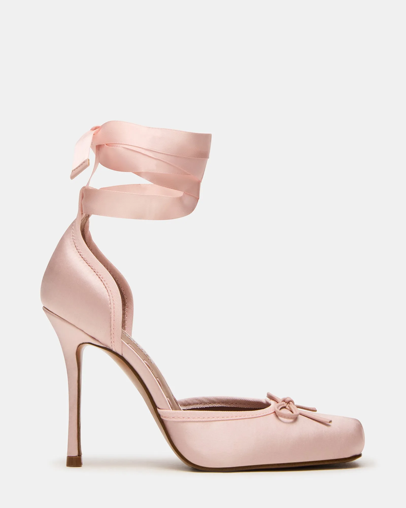 LARINA PINK SATIN Boho Wedding Heels