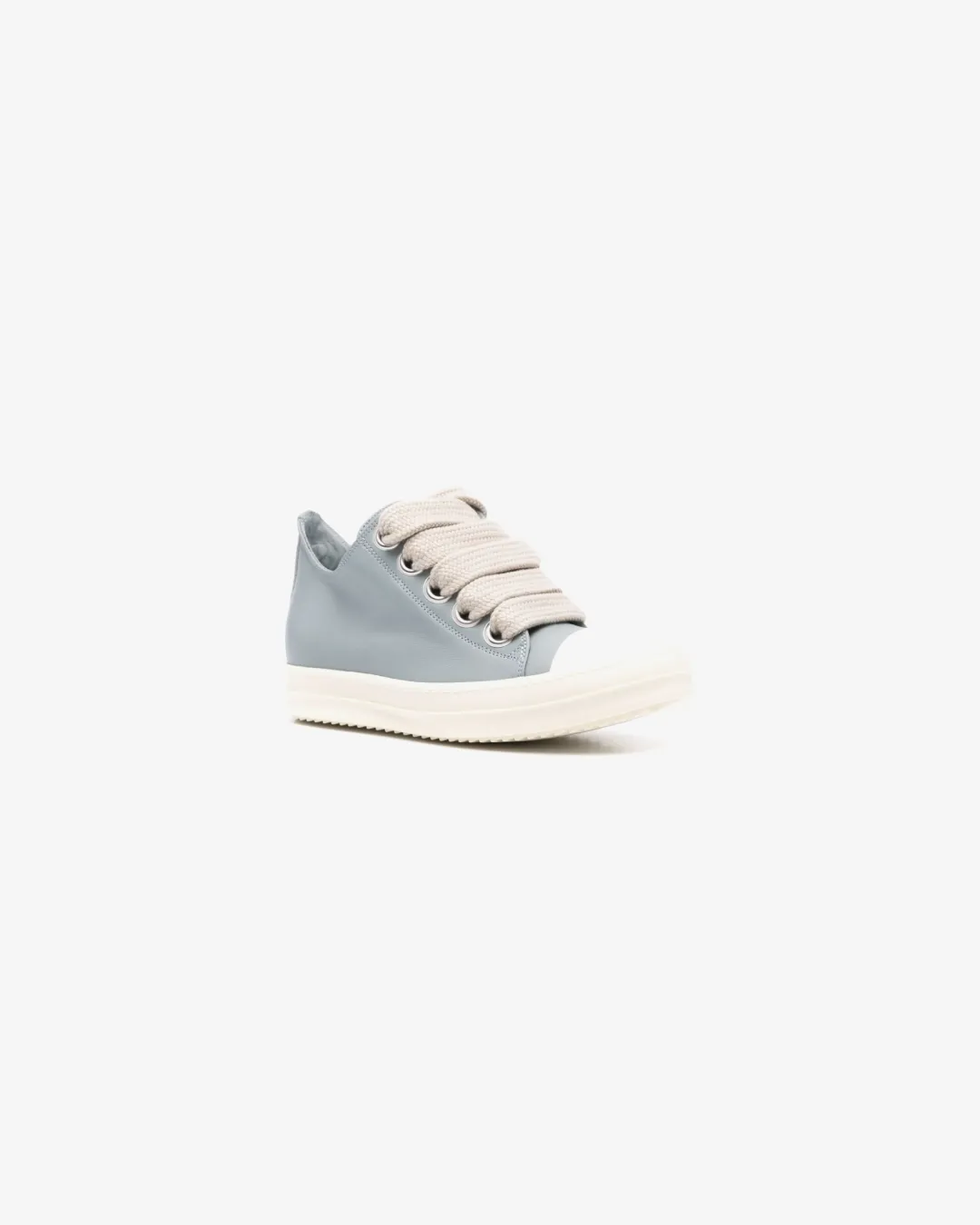 Rick Owens Jumbo Laced Low Top Sneakers in Pale Blue and Milk Multi Purpose