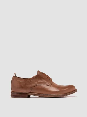 LEXIKON 501 - Brown Leather Derby Shoes Polished Style Lightweight Slim Fit