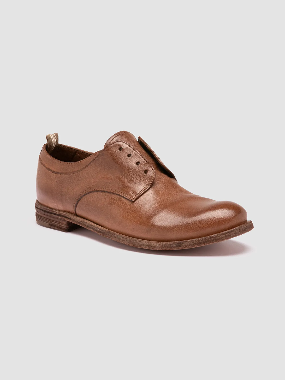 LEXIKON 501 - Brown Leather Derby Shoes Wind Step