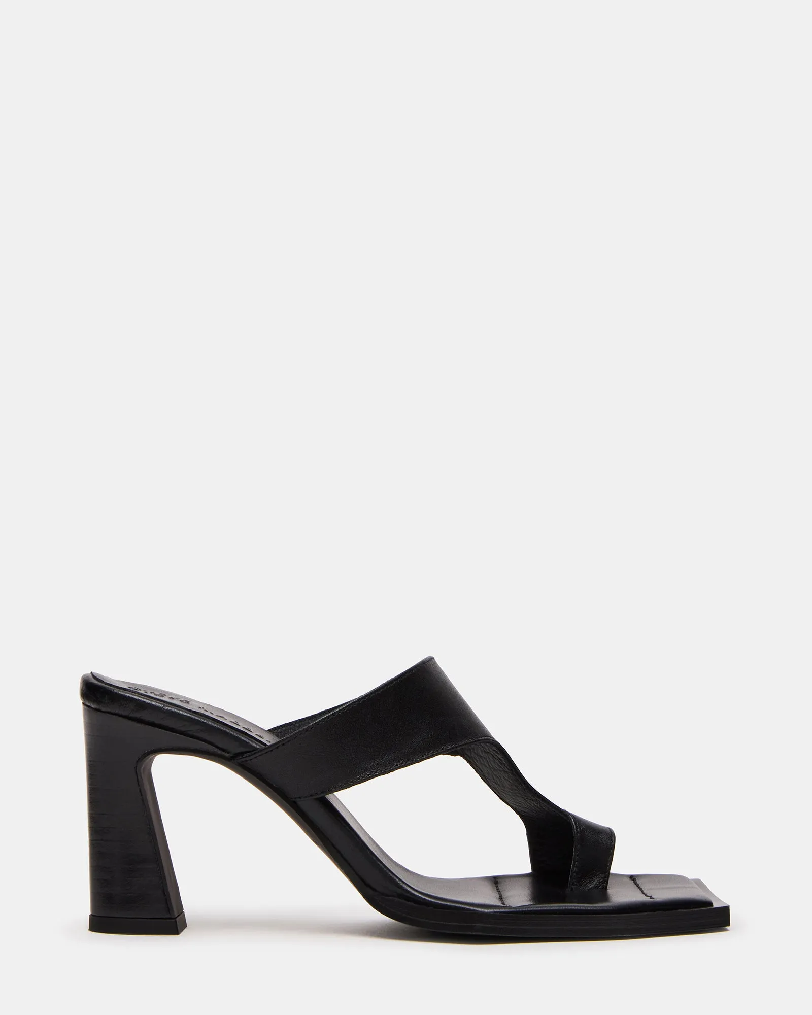 Luxe Heeled Sandals Chic Designer Heels ALAMEDA BLACK LEATHER