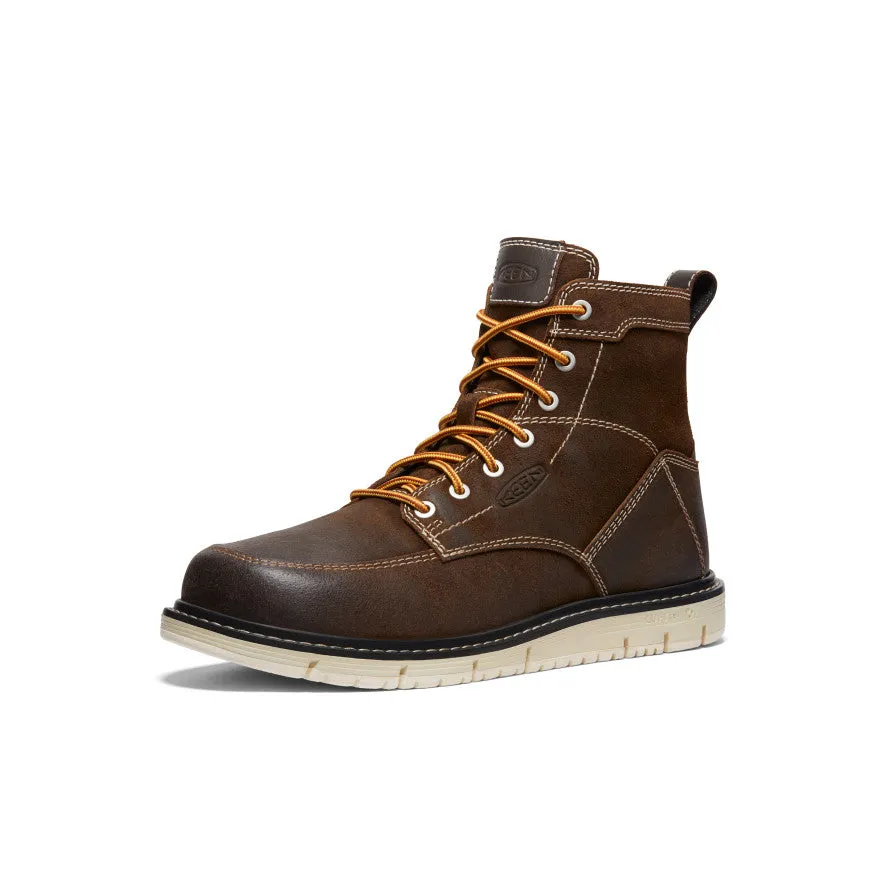 Sleek Design Men's San Jose 6" Boot (Soft Toe)  |  Coffee Bean/Star White