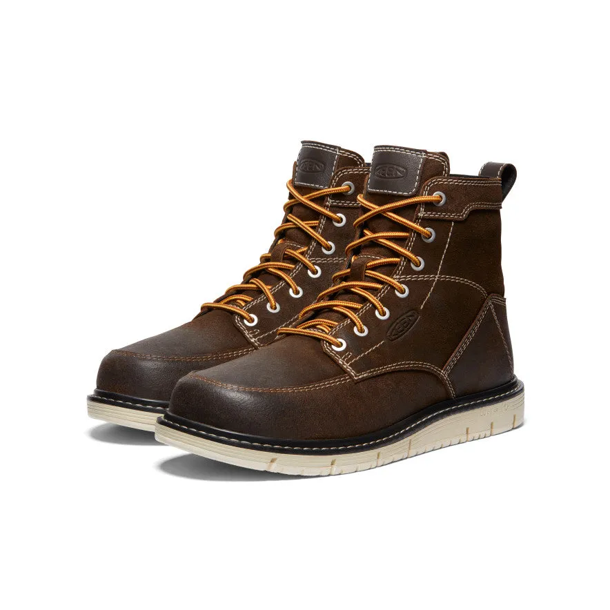 All-Weather Design. Men's San Jose 6" Boot (Soft Toe)  |  Coffee Bean/Star White