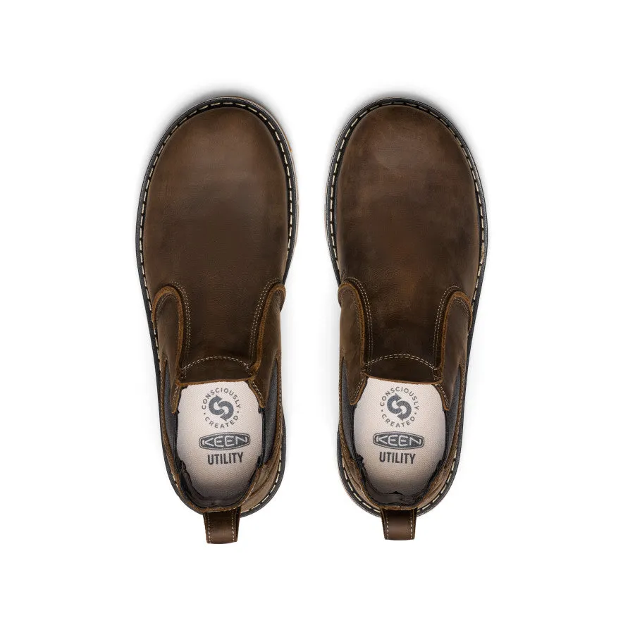 Men's San Jose Chelsea 90?? Heel Boot (Aluminum Toe)  |  Cascade Brown/Gum Comfy Step day trip