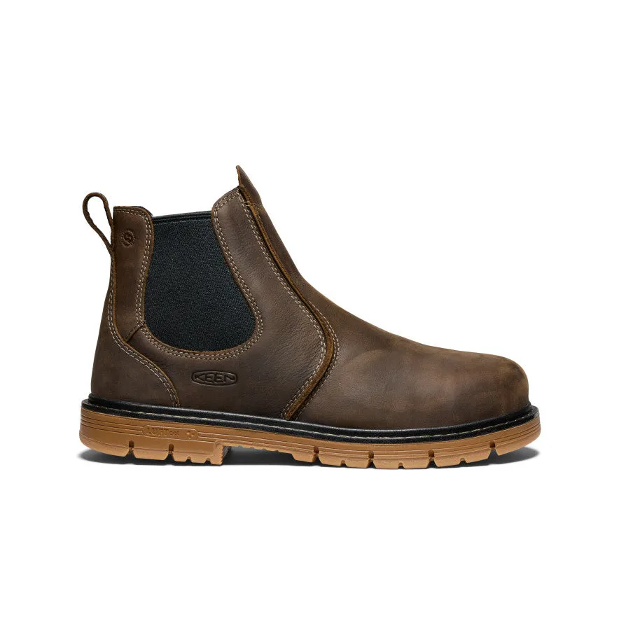 Men's San Jose Chelsea 90?? Heel Boot (Aluminum Toe)  |  Cascade Brown/Gum Nylon Material Side Zip