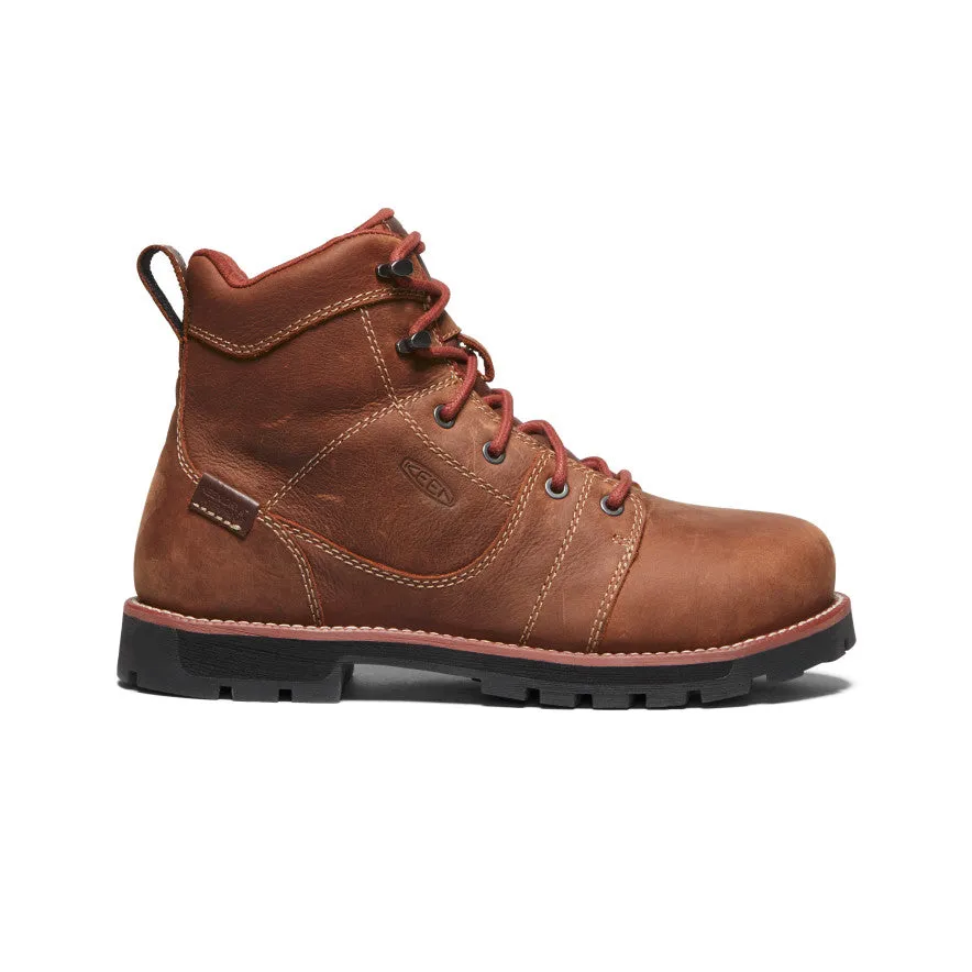 Shockproof Biker Women's Seattle 6" Waterproof Boot (Aluminum Toe)  |  Gingerbread/Black