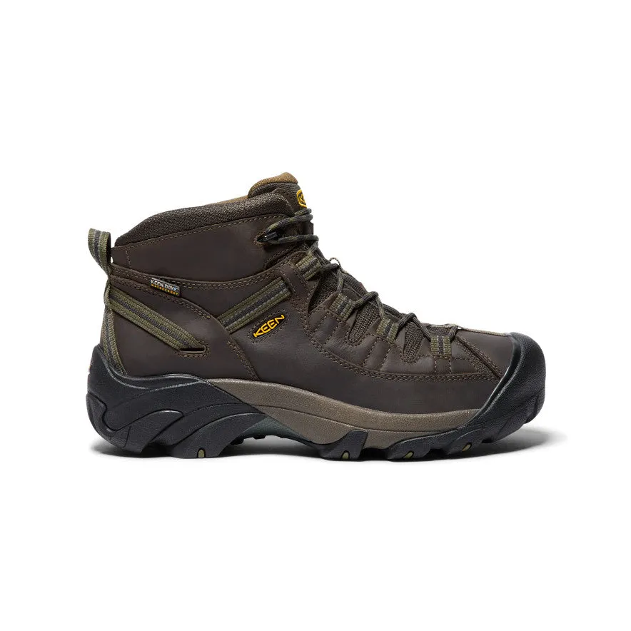 Men's Targhee II Waterproof Mid Wide  |  Canteen/Dark Olive Soft outsole Comfortable Posture