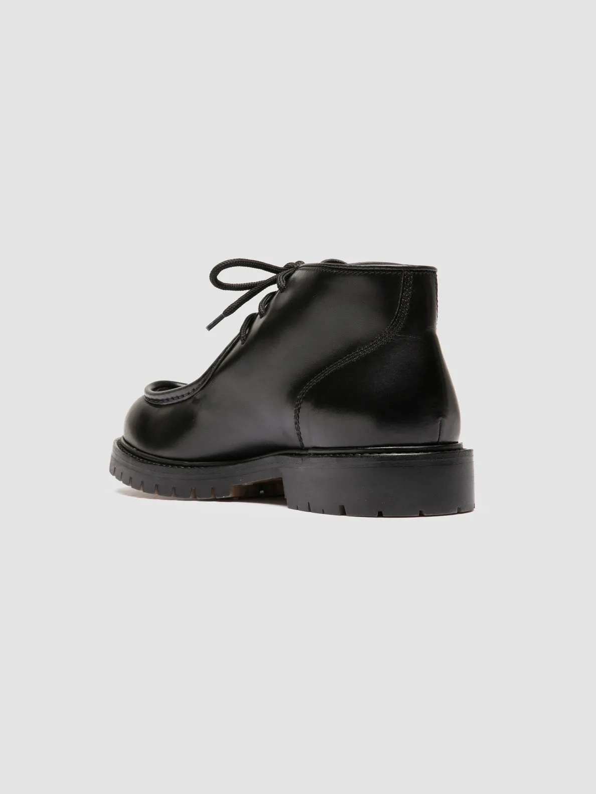 Easy Run BOSS 018 - Black Leather Derby Shoes