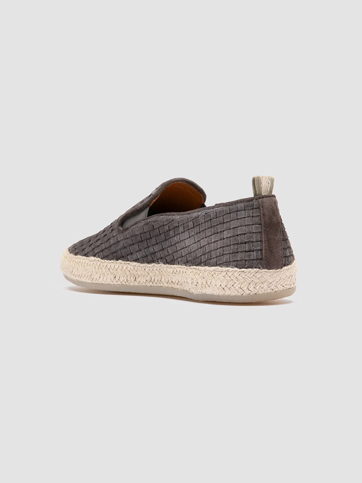 BOWLINE 001 - Grey Woven Espadrille Shoes Fashion Forward slim fit