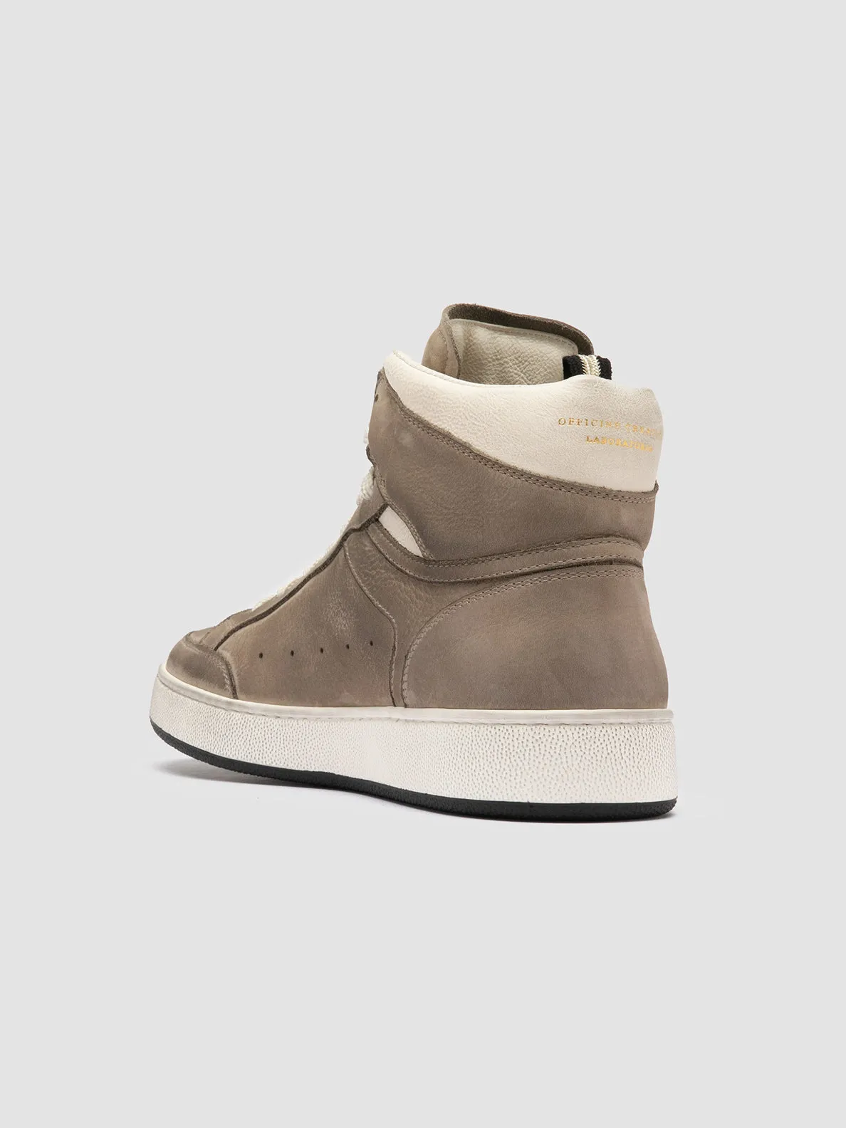Quick Flow THE ANSWER 004 - Taupe Leather and Suede Sneakers
