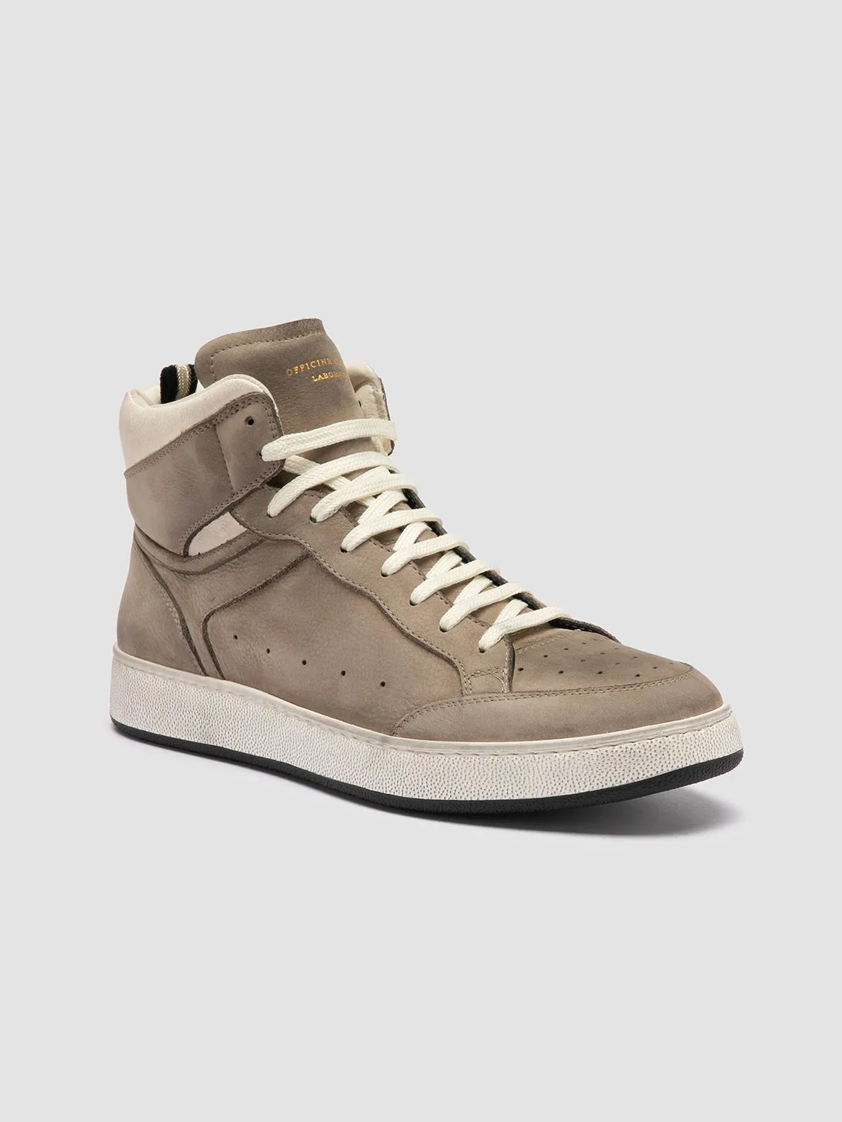 THE ANSWER 004 - Taupe Leather and Suede Sneakers All-purpose fit