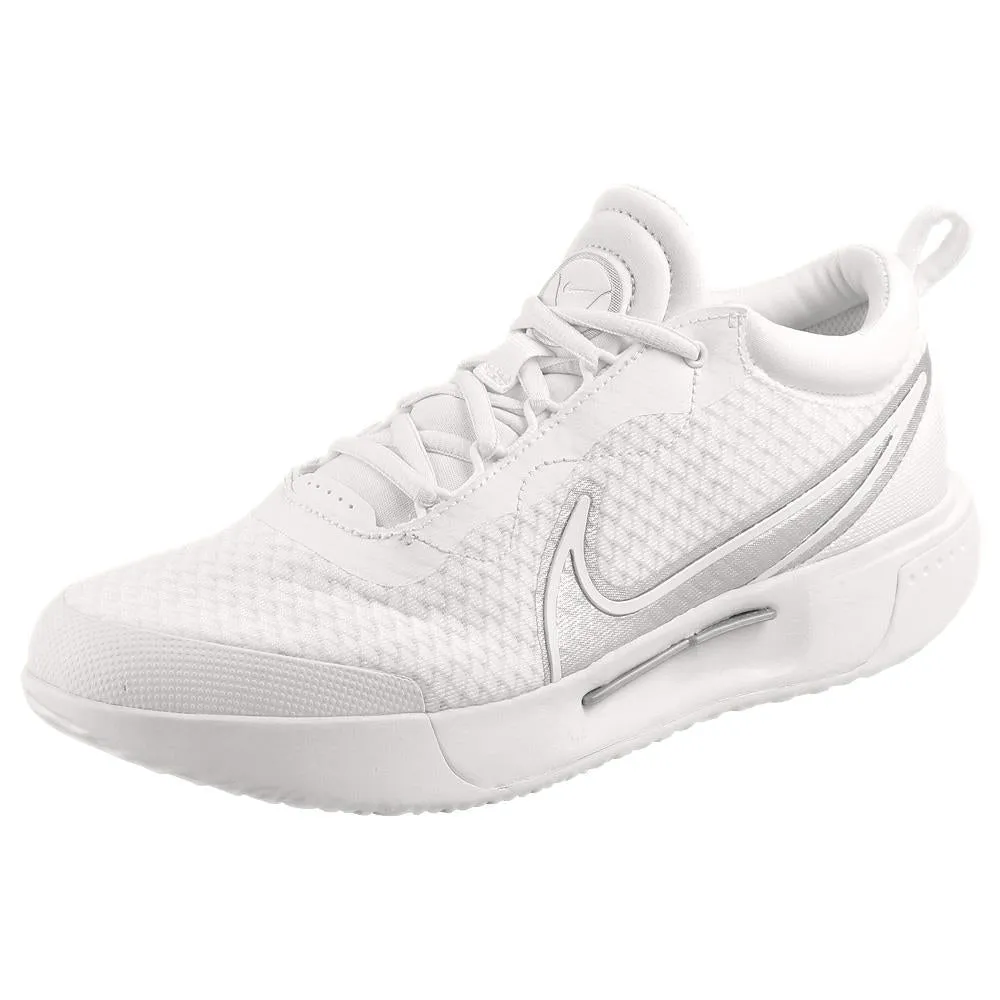 Nike Women's Court Zoom Pro - White/Metallic Silver Sports Ready