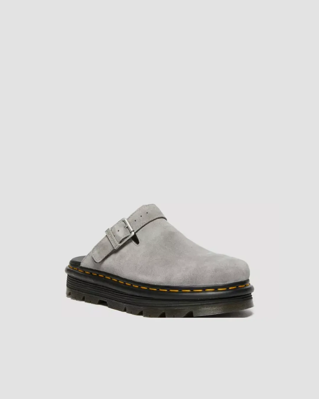Dr Martens Zebzag Suede Casual Slingback Platform Mules in Grey Superior Comfort