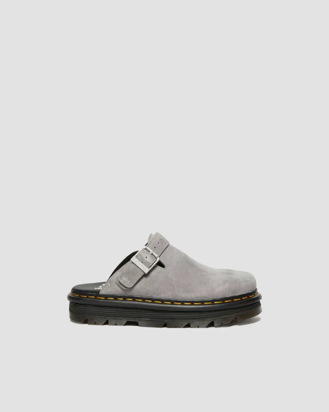 night - running safety windproof upper shoes Dr Martens Zebzag Suede Casual Slingback Platform Mules in Grey