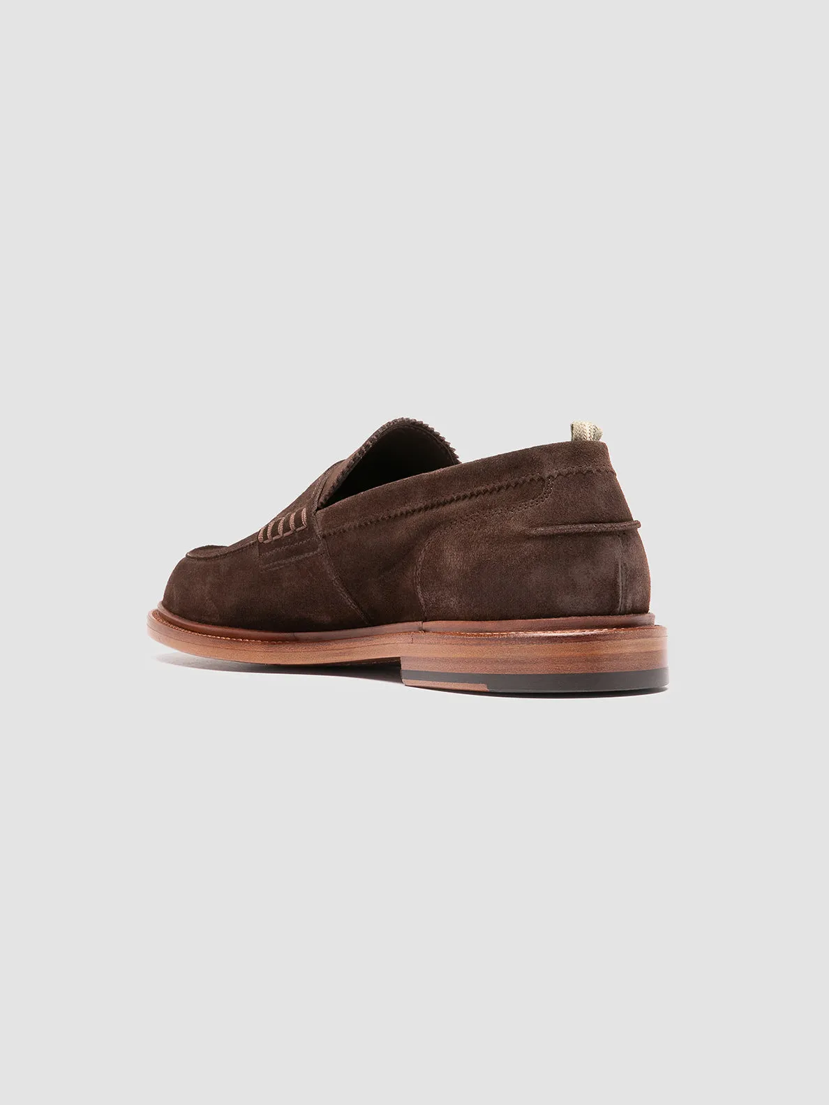 SAX 001 - Brown Suede Penny Loafers Functional shock absorption Outsole Traction