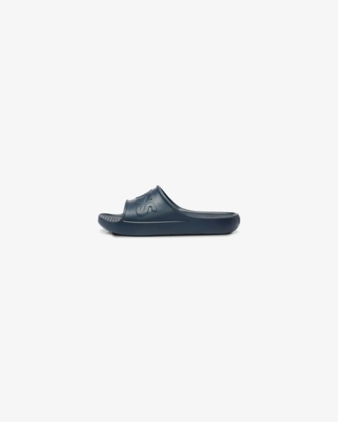 left - foot Boss Darian Perforated Pool 'Navy Blue' slide
